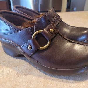 ARIAT Shasta Brown Leather Clog - Size 6.5B